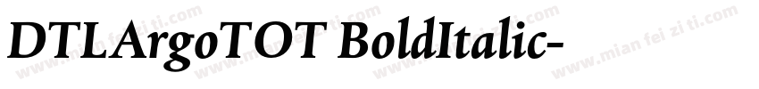 DTLArgoTOT BoldItalic字体转换